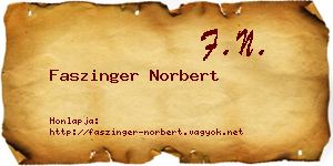 Faszinger Norbert névjegykártya